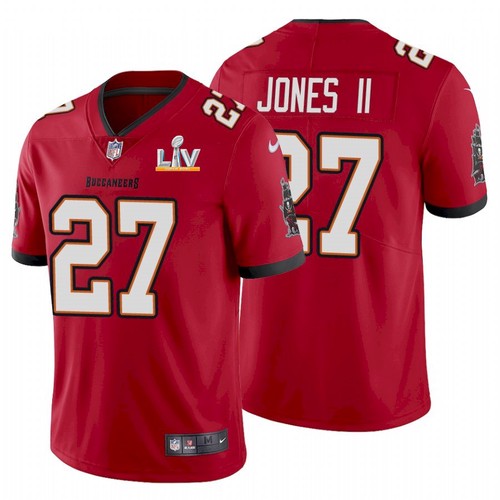 Men's Tampa Bay Buccaneers #27 Ronald Jones Red NFL 2021 Super Bowl LV Limited Stitched Jersey